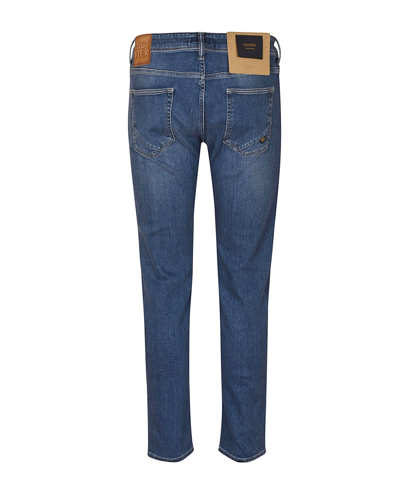 Incotex Belt Loop Jeans In Blue