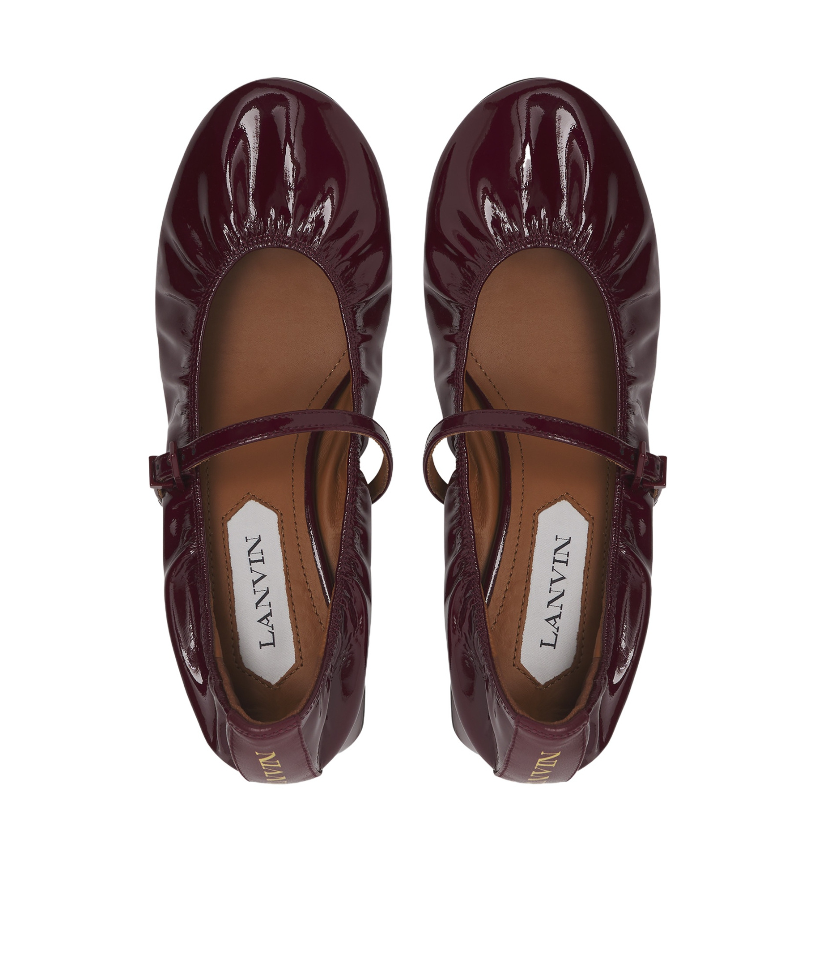 Lanvin Mary Jane À Talons En Cuir Brillant Pour Femme In Red