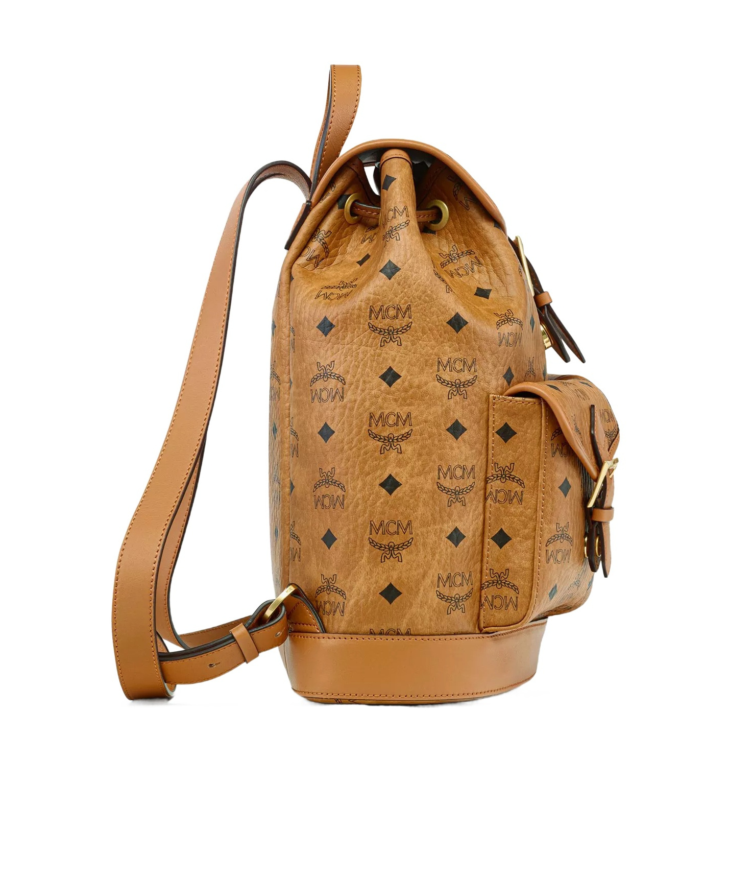 Mcm Aren Drawstring Backpack In Visetos