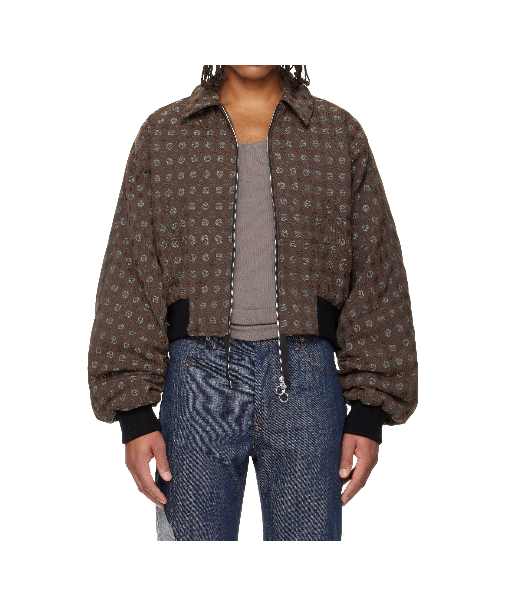 Edward Cuming Bottom-heavy Bomber Jacket In Brown