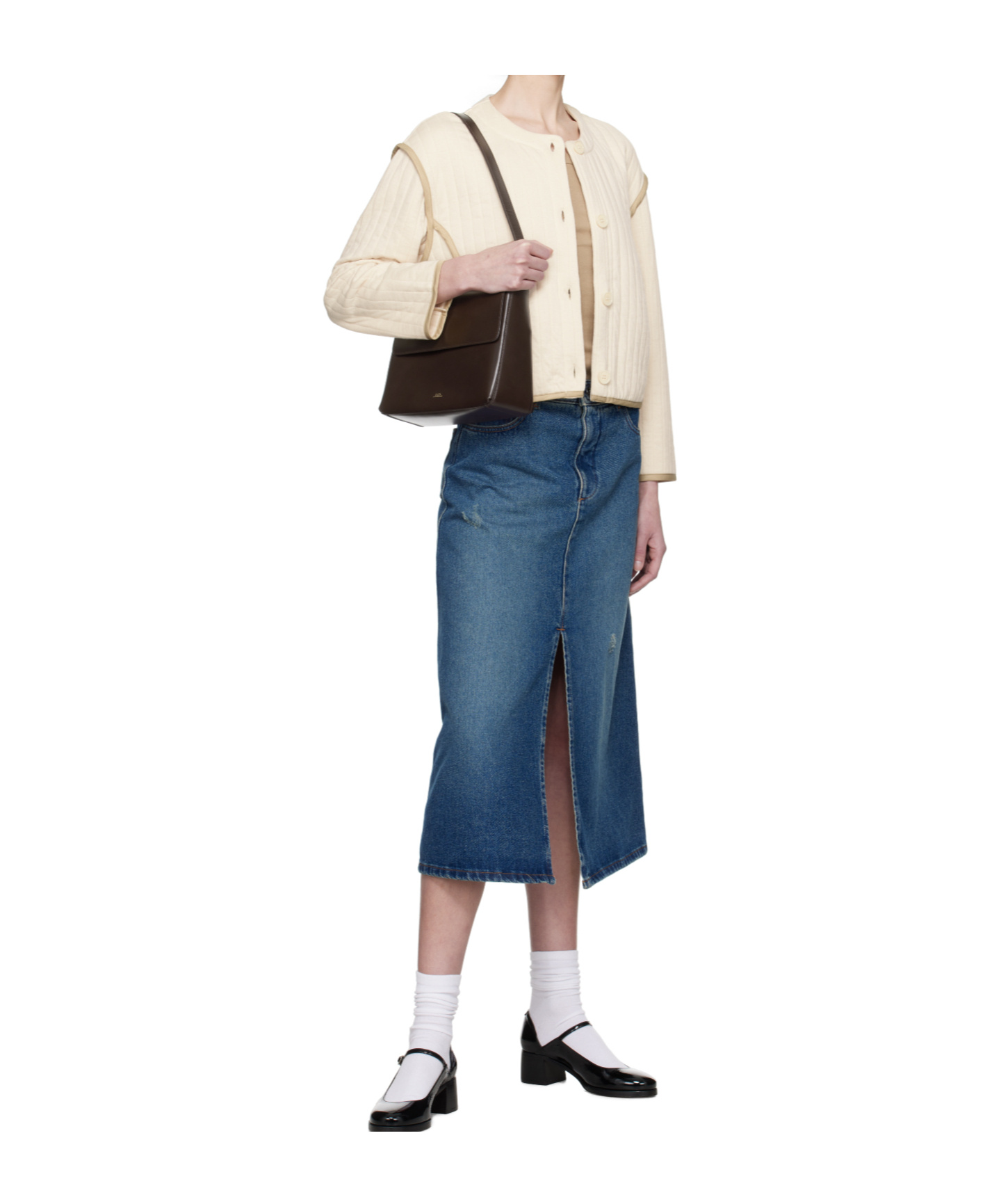 Apc Contrast-trim Jacket In Neutral
