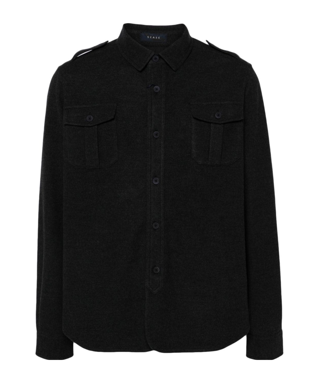 Sease Flannel Overshirt In Black