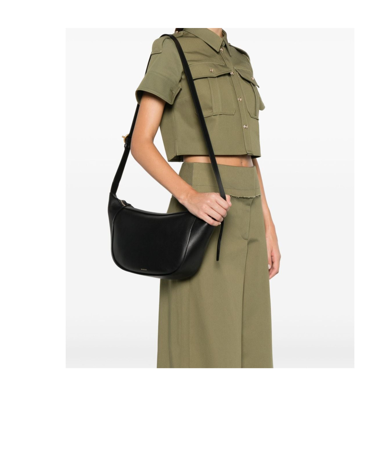 Shop Wandler Maggie Shoulder Bag In Black