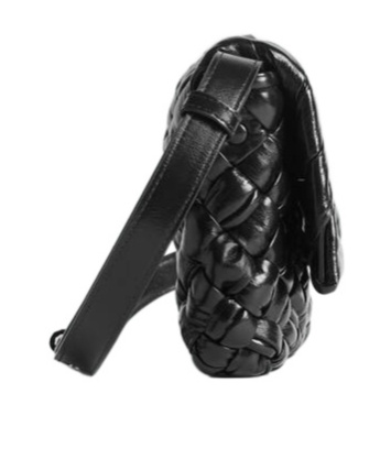 Bottega Veneta Trumpet Woven Satchel In Black