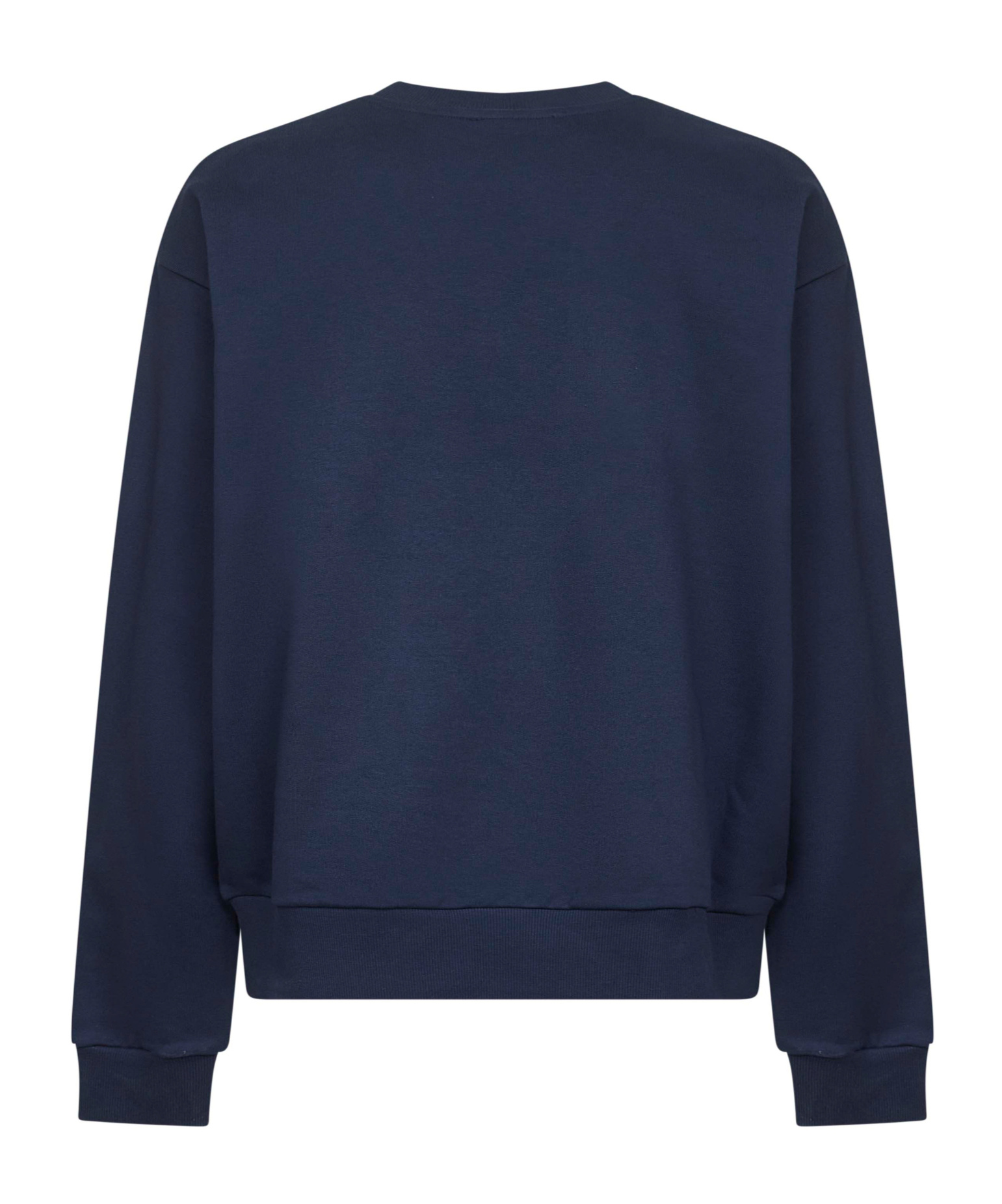 Marni Boxy Navy Blue Cropped Sweater With Bold Logo Patch In Blue