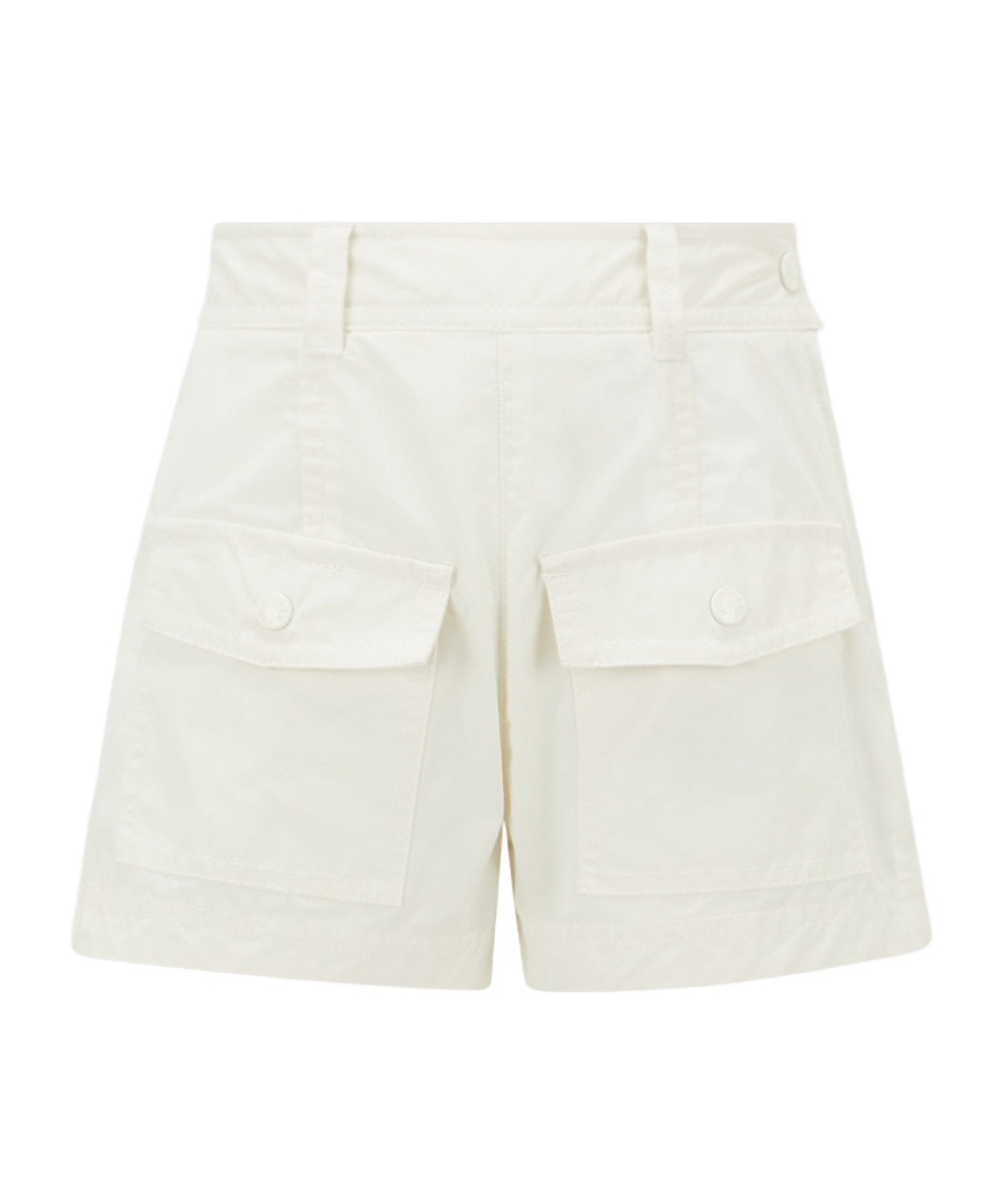 Moncler Enfant Twill Shorts In White