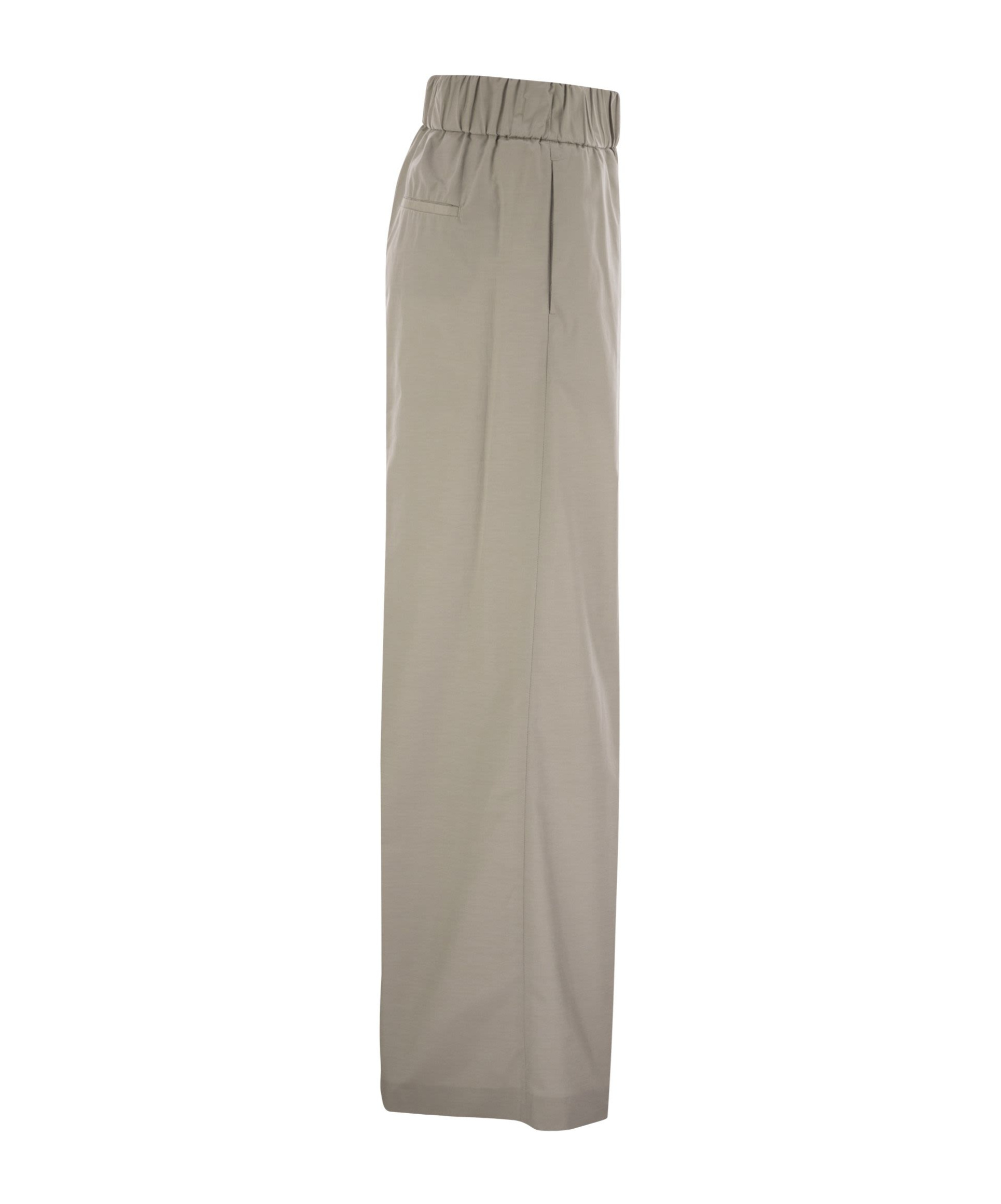 Peserico Trousers In Lightweight Technical Cotton Canvas In Nude