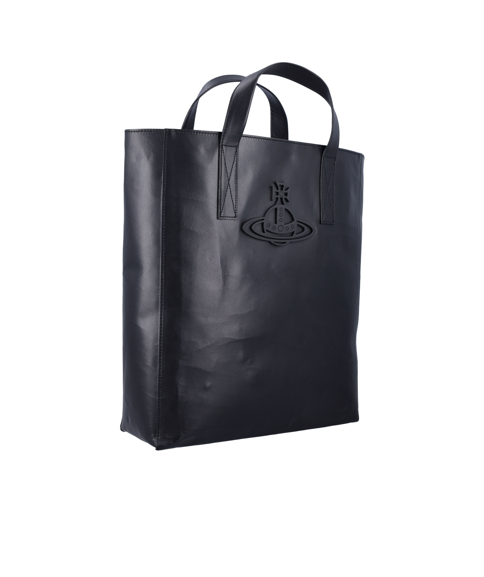 Vivienne Westwood Medium Sarah Structured Tote Bag In Black