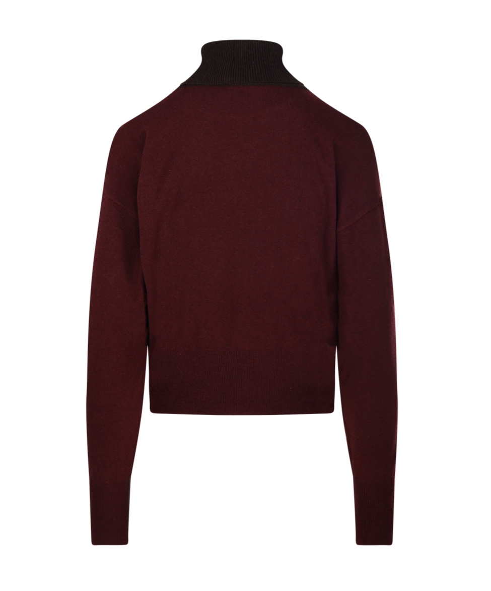 Nude Diamond-pattern Turtleneck Sweater In Brown