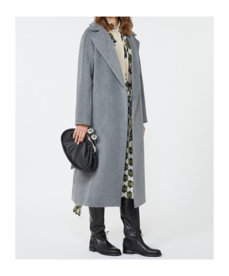 Weekend Max Mara Long-sleeved Coat In Gray