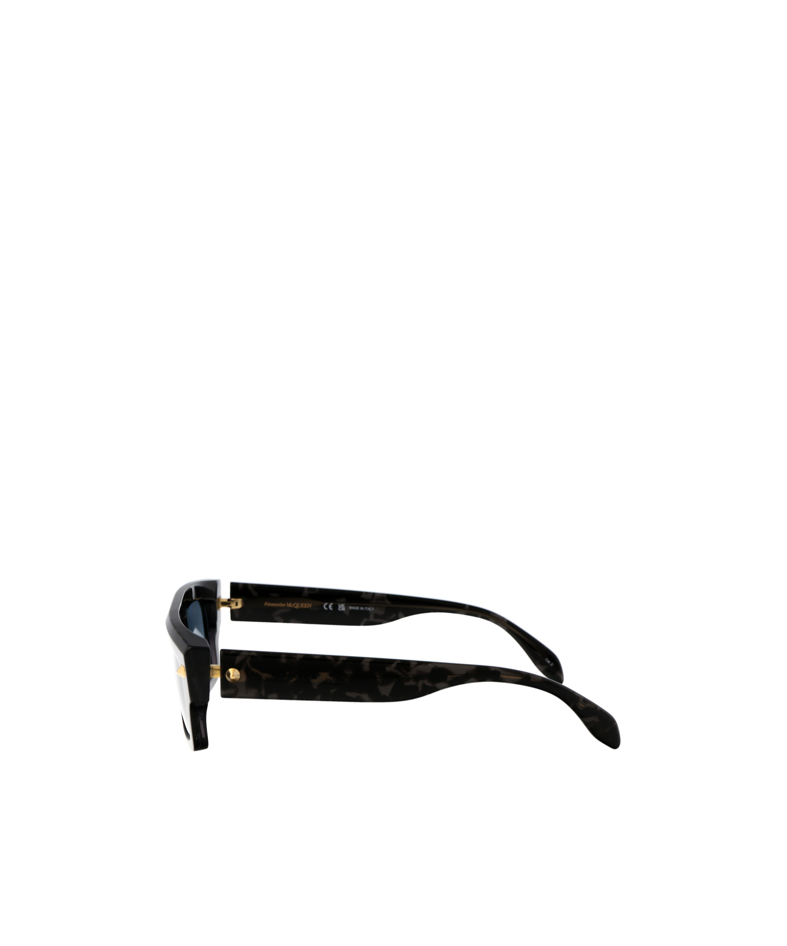 Alexander Mcqueen Spike Stud-detailing Rectangle-frame Sunglasses In Black