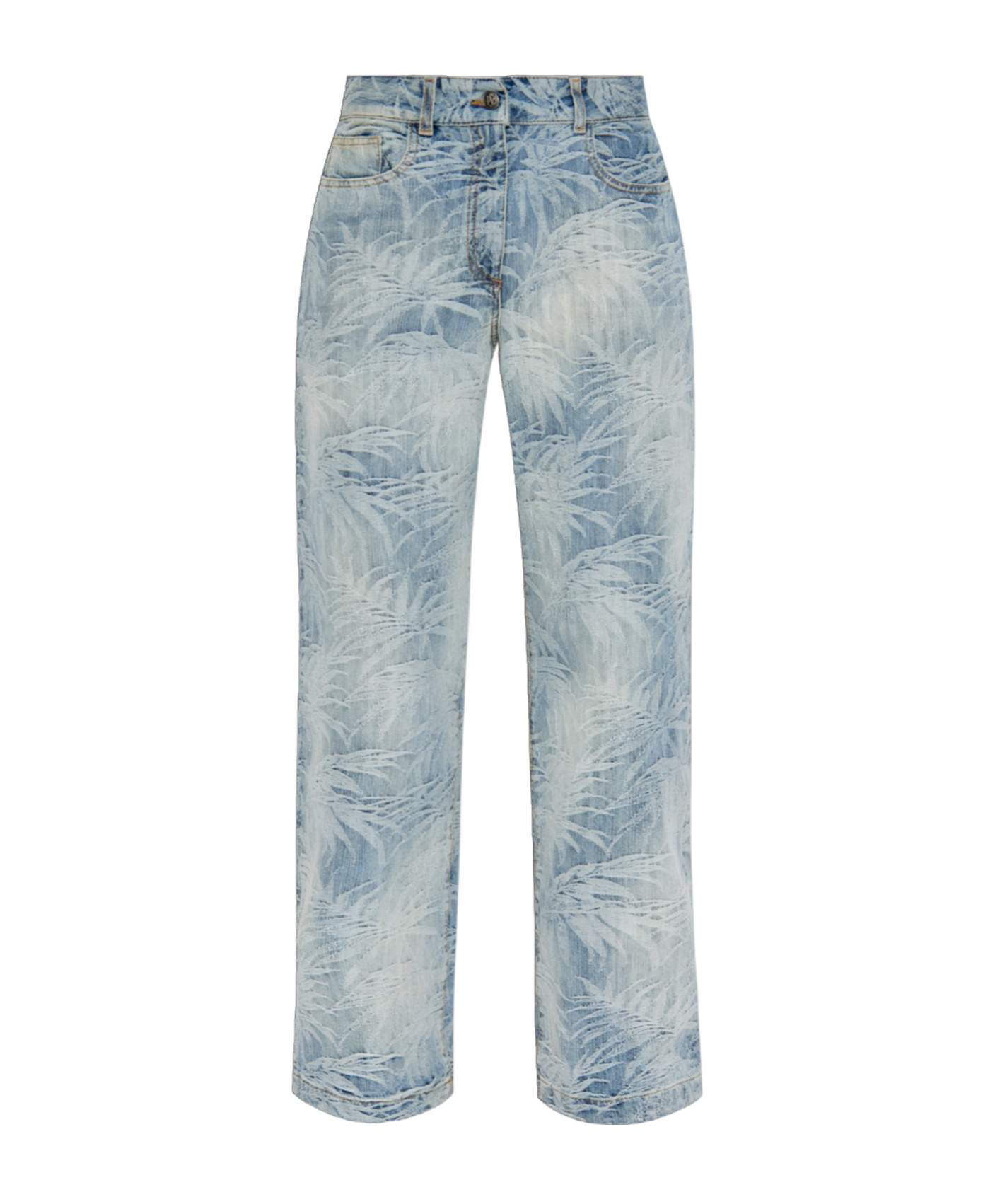 Palm Angels Belt-loop Jeans In Gray