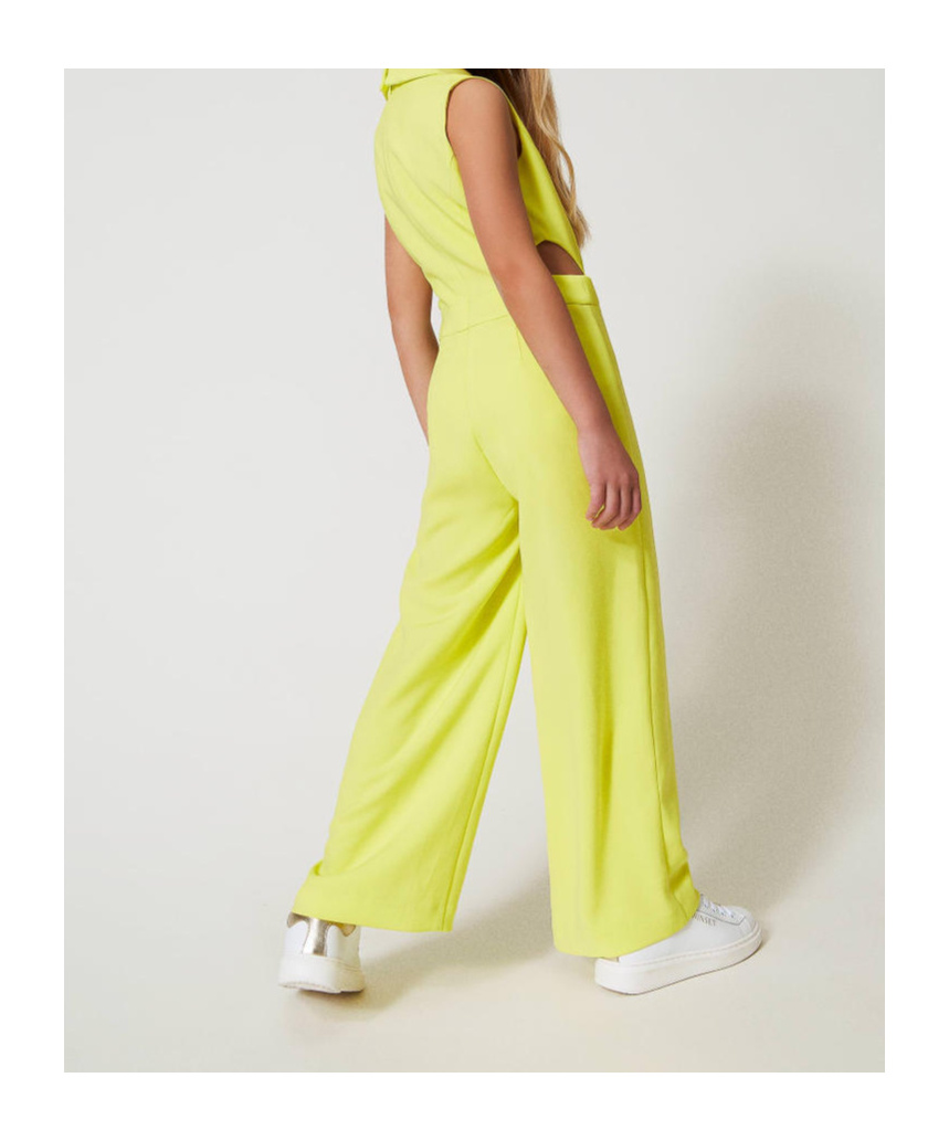 Twinset Hollow Jumpsuit In Yellow