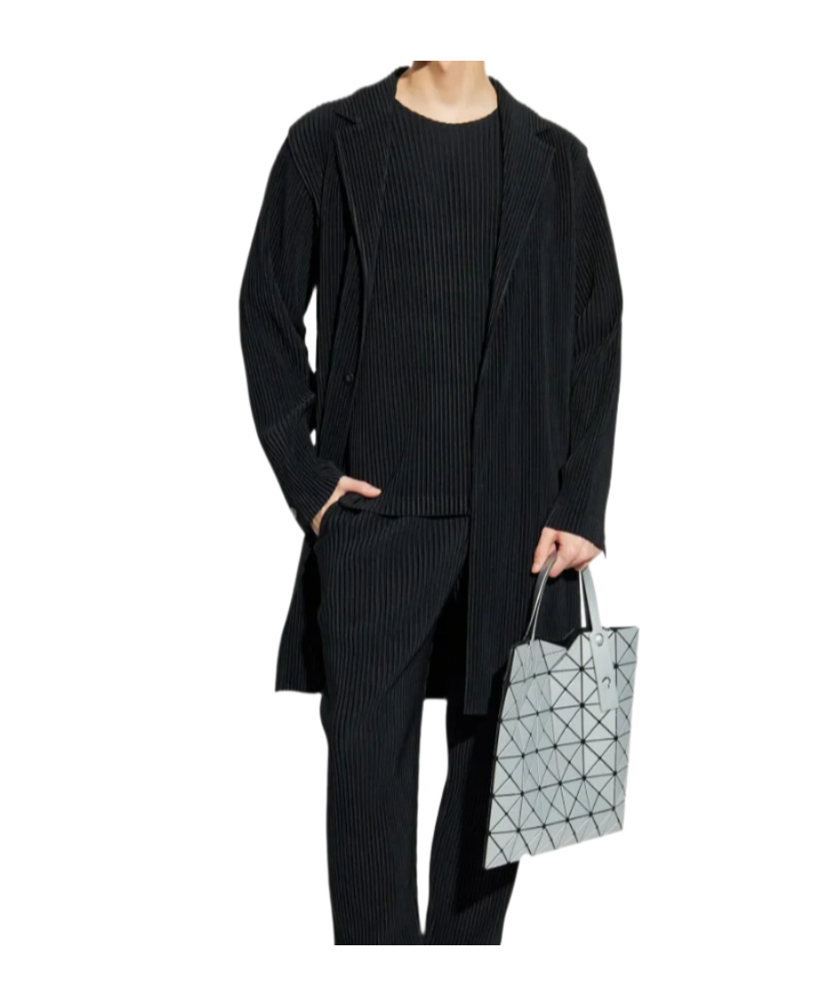 Shop Issey Miyake Pleated Coat