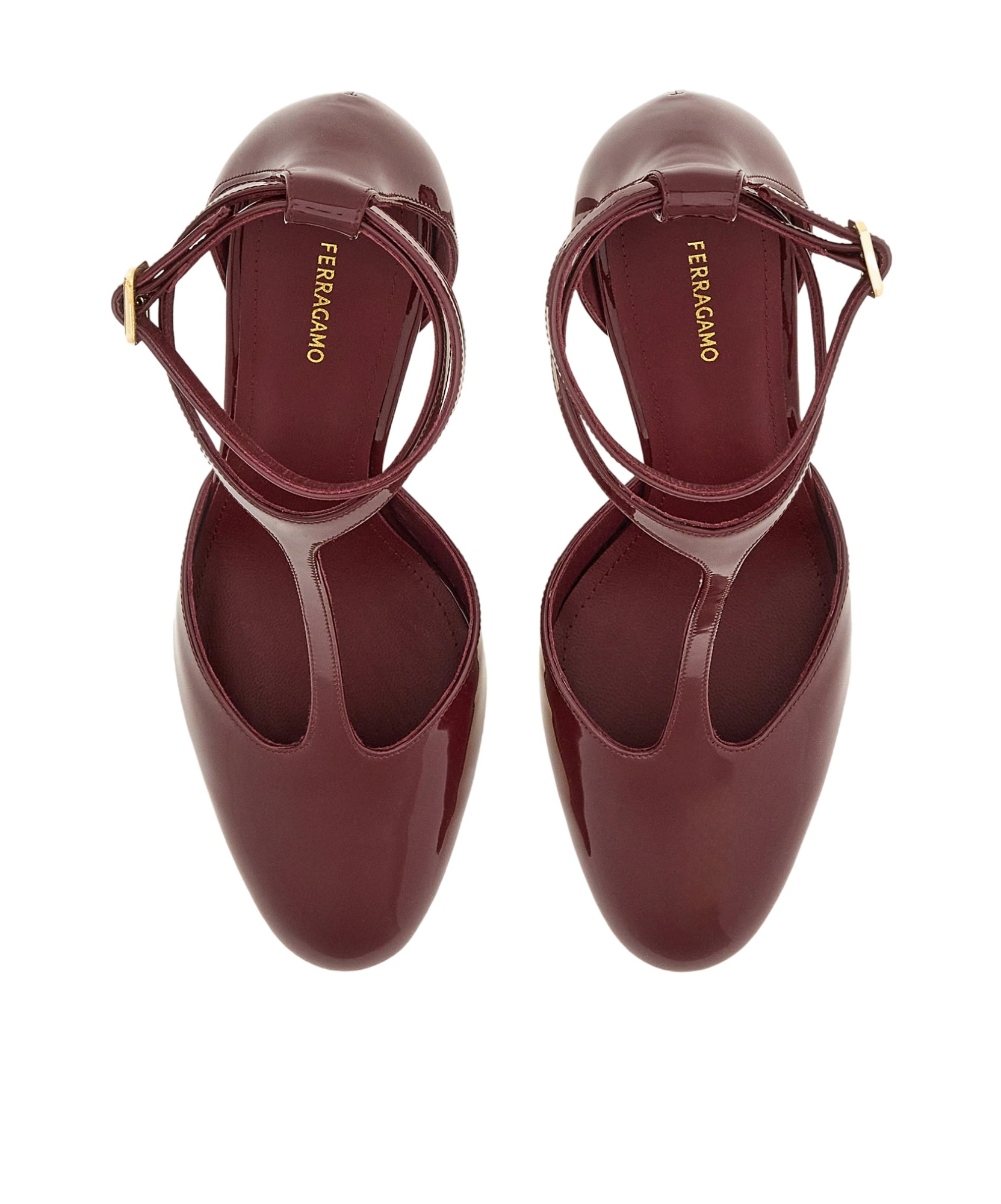 Ferragamo Salvatore T-strap Pumps In Red