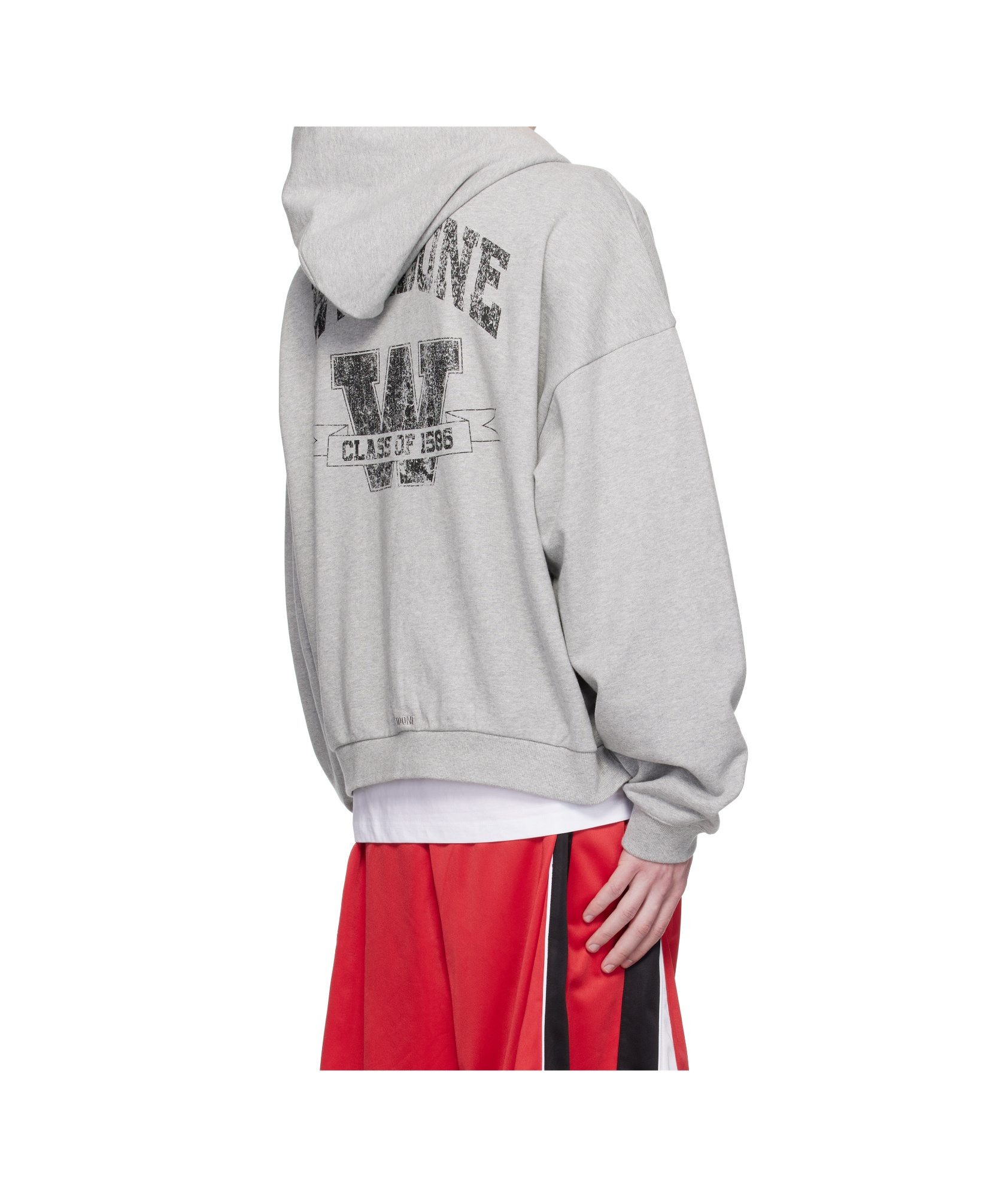 We11 Done College Zip-up Hoodie In Gray