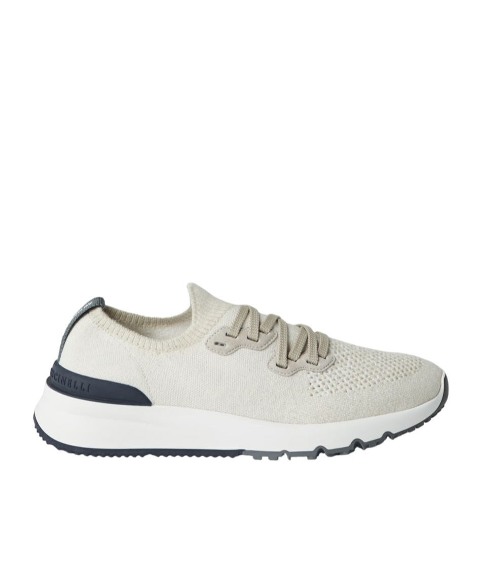 Brunello Cucinelli Perforated-detail Low-top Sneakers In White