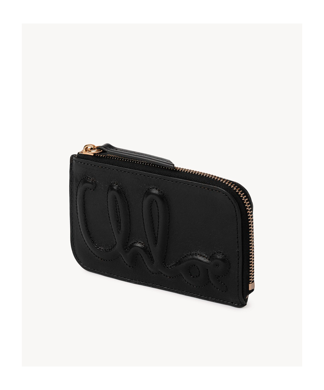 Chloé Logo Wallet In Black
