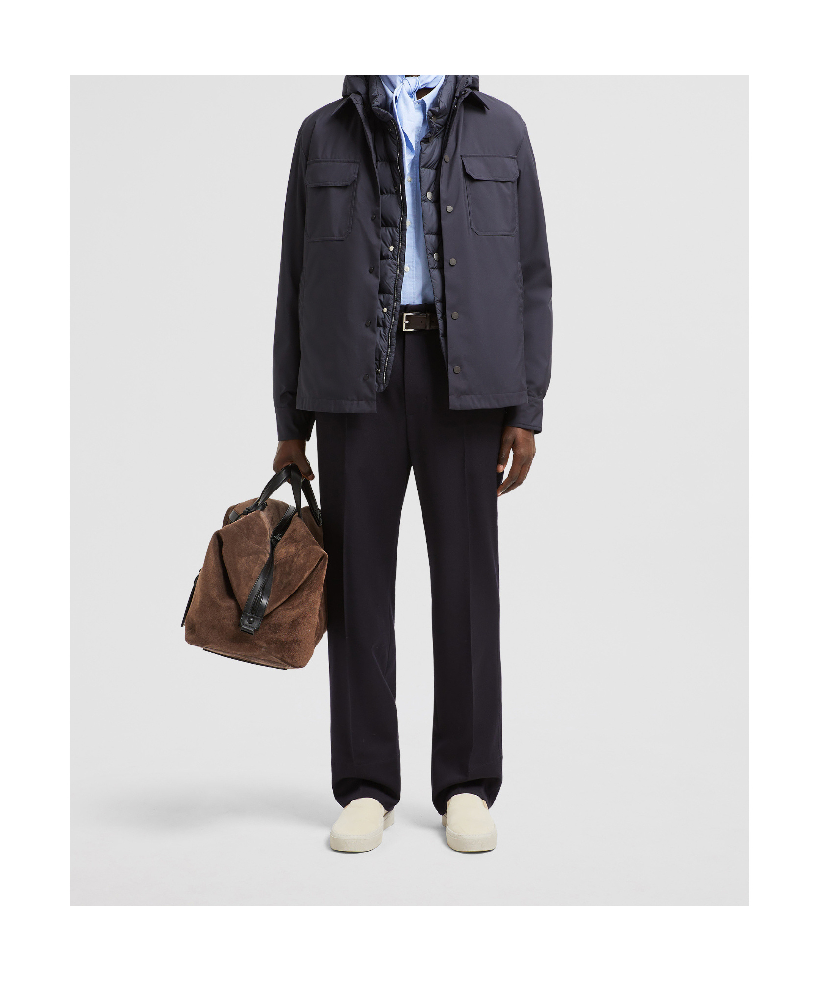 Moncler Belt-loop Casual Pants In Black