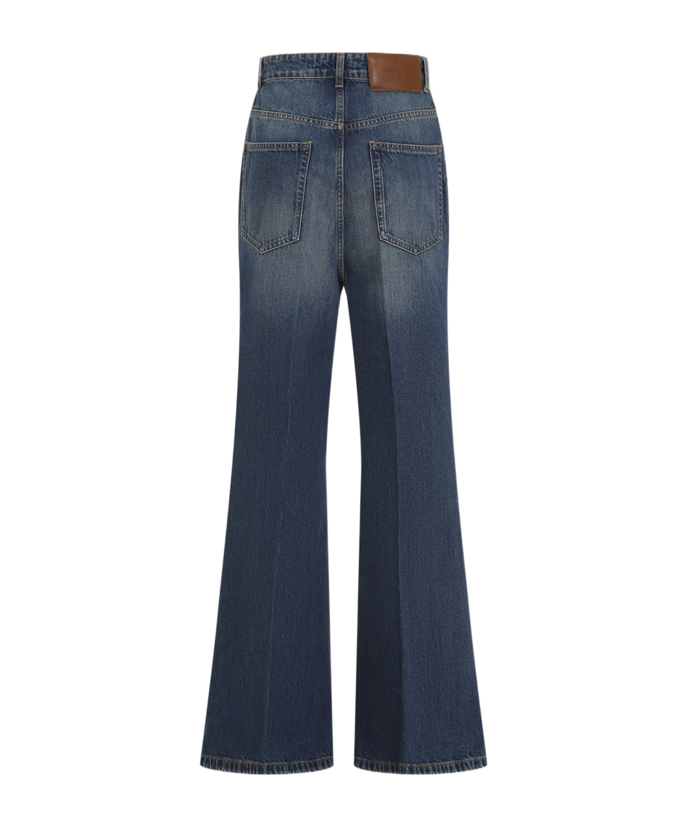 Victoria Beckham Wide Leg Kick Jeans Women In Blue
