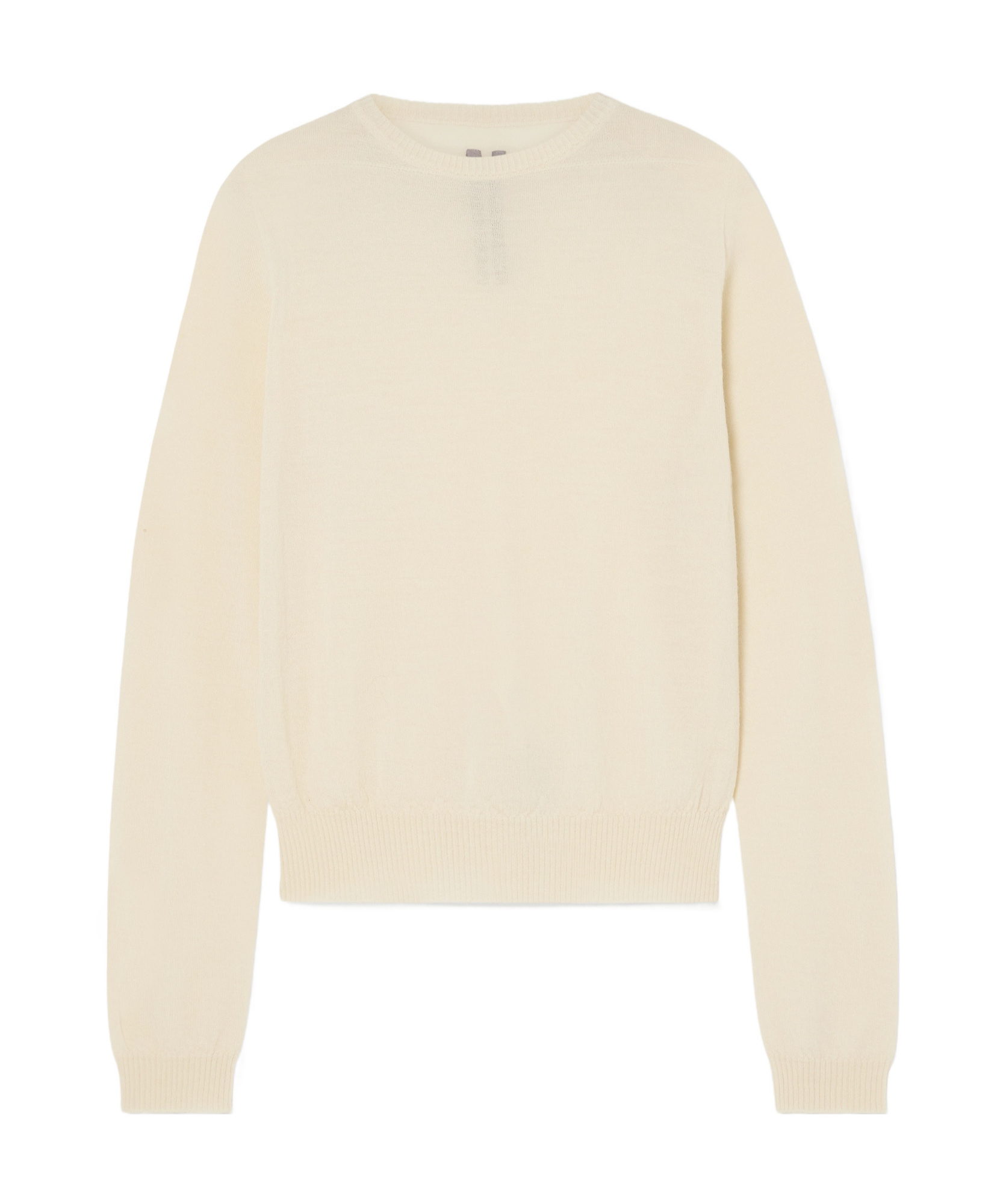 Rick Owens Maglia Wool Sweater In Off-white
