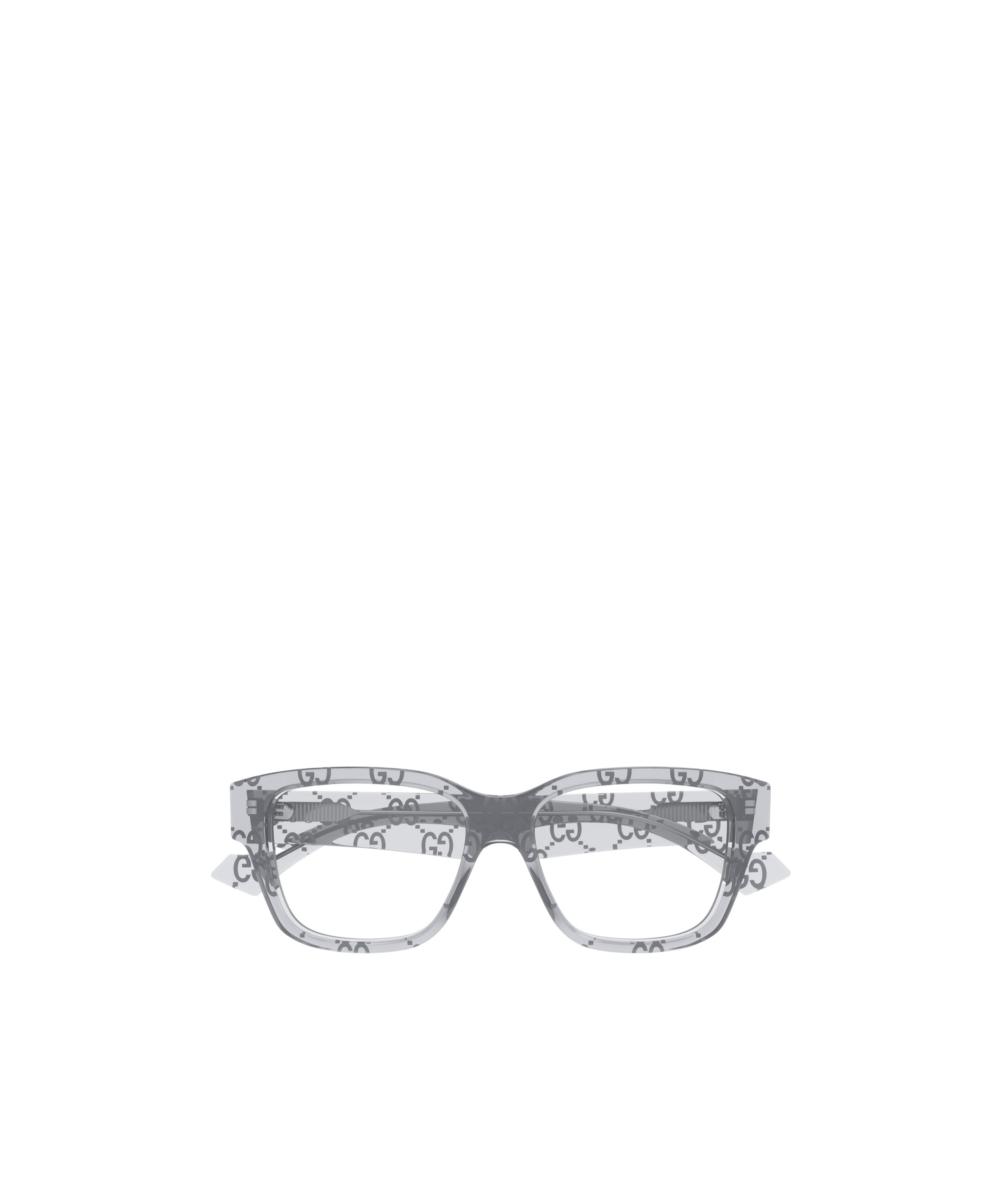 Gucci Gg-logo Glasses In Gray