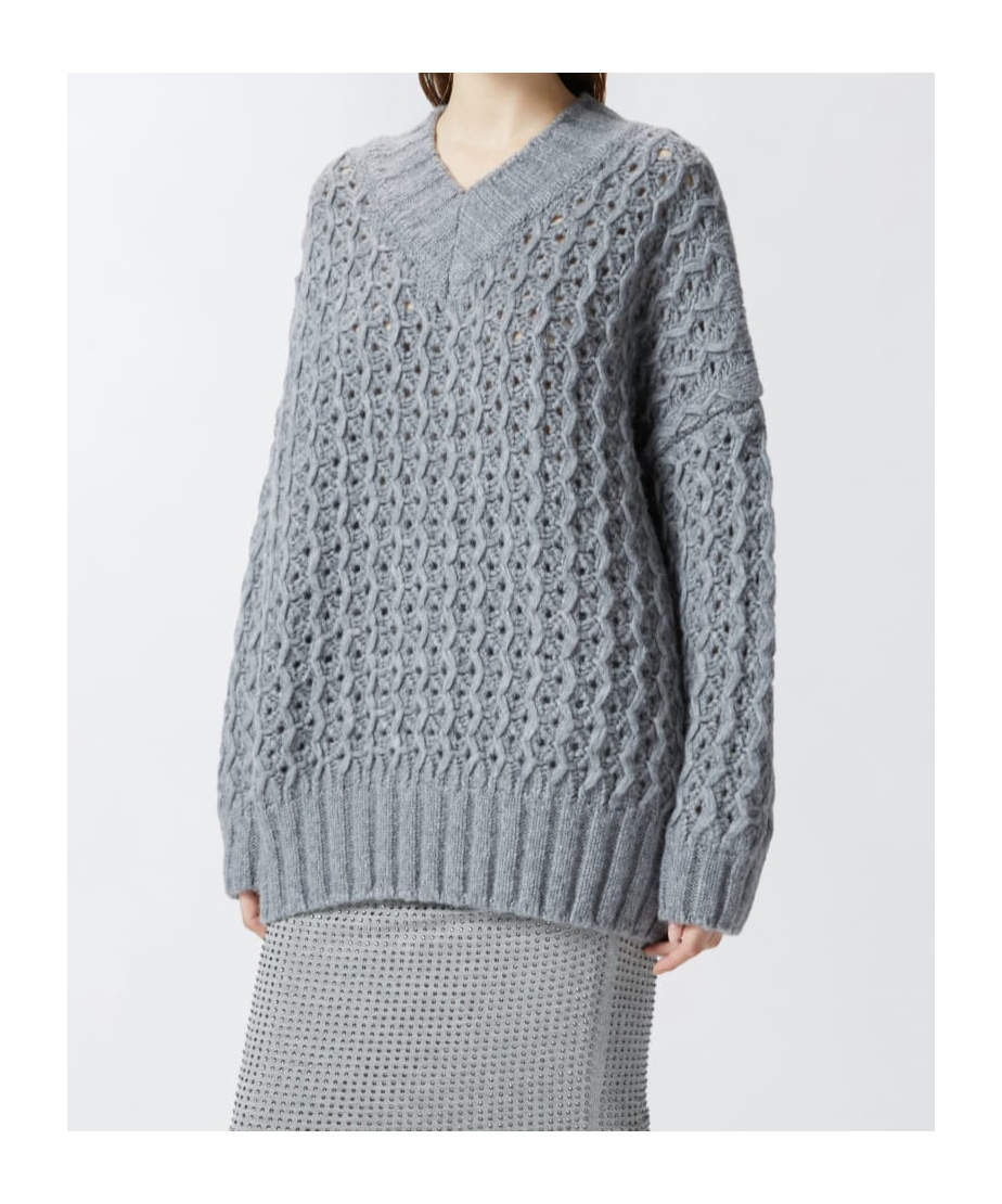 Pinko Devon Rex Sweater In Gray