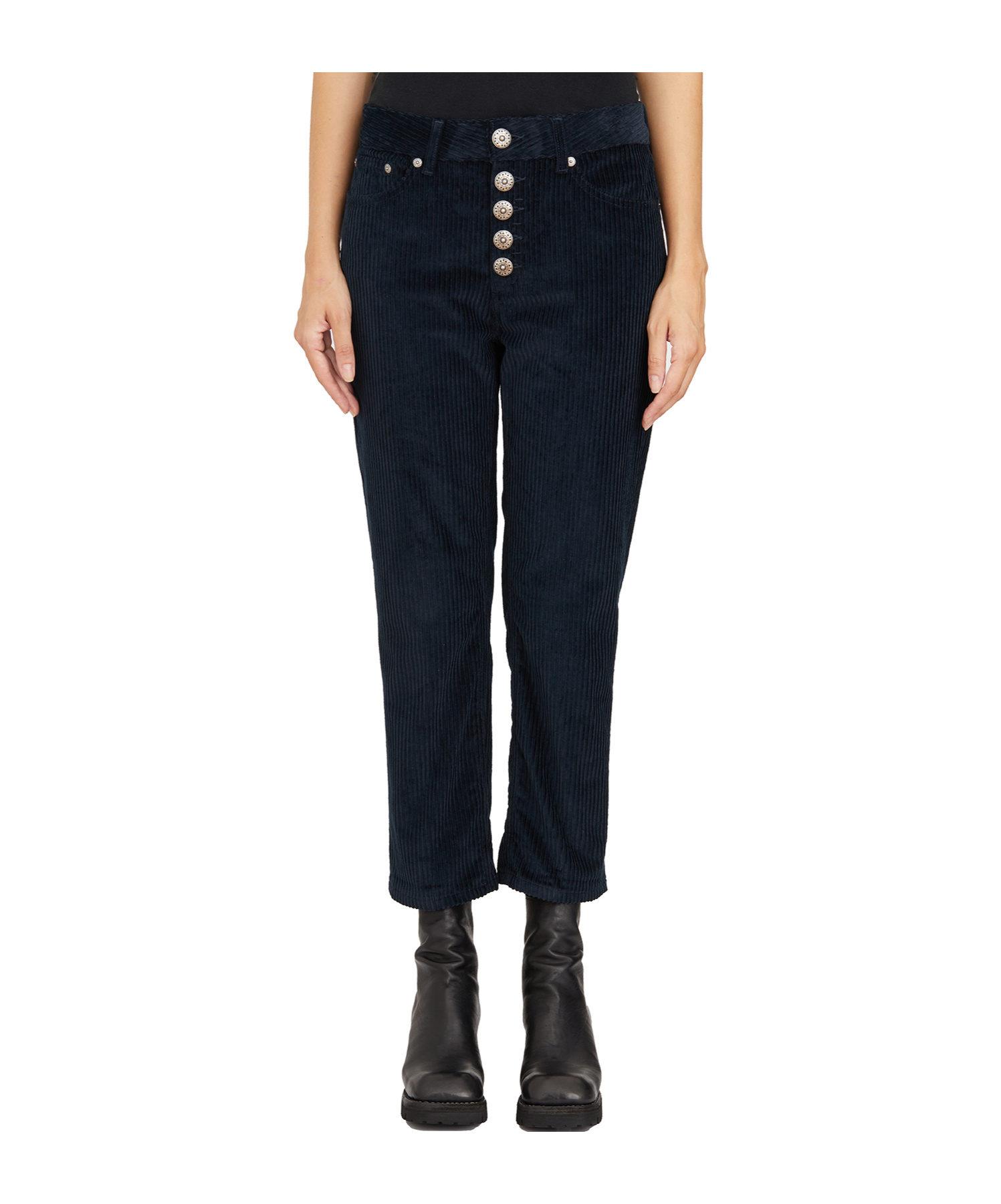Dondup Woman Pants Black Size 31 Cotton, Elastomultiester, Elastane In Black
