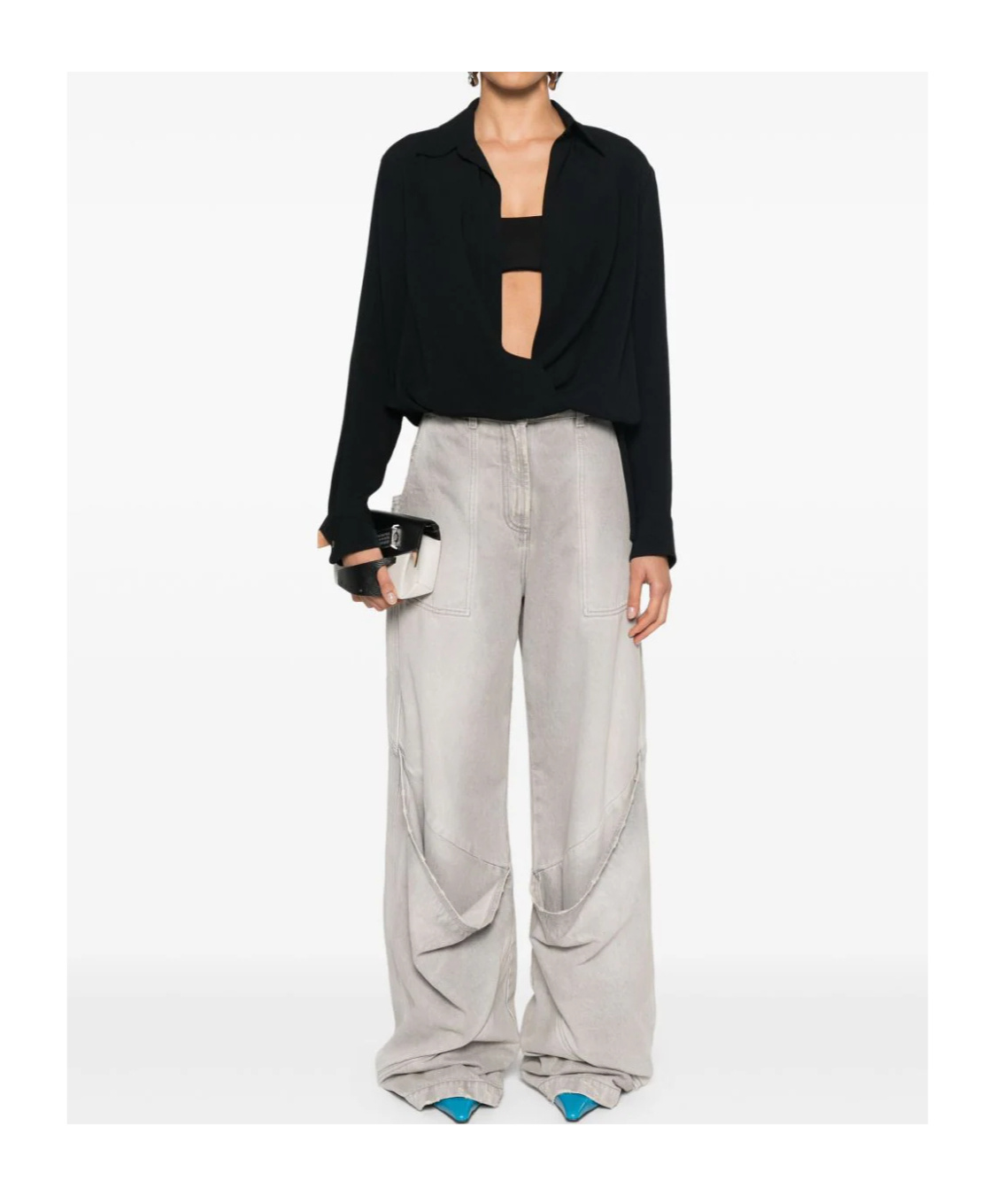 Dries Van Noten Cedal 9067 W. W.shirt In Black