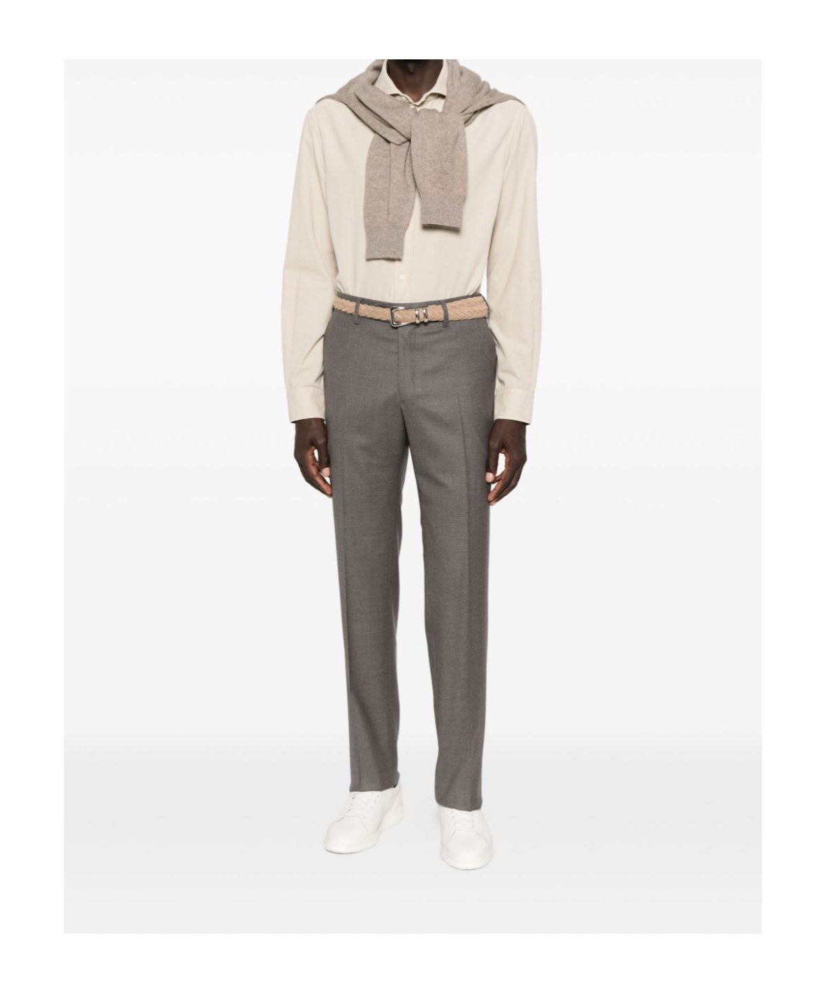 Brunello Cucinelli Beige Cotton Button-down Shirt In Neutral