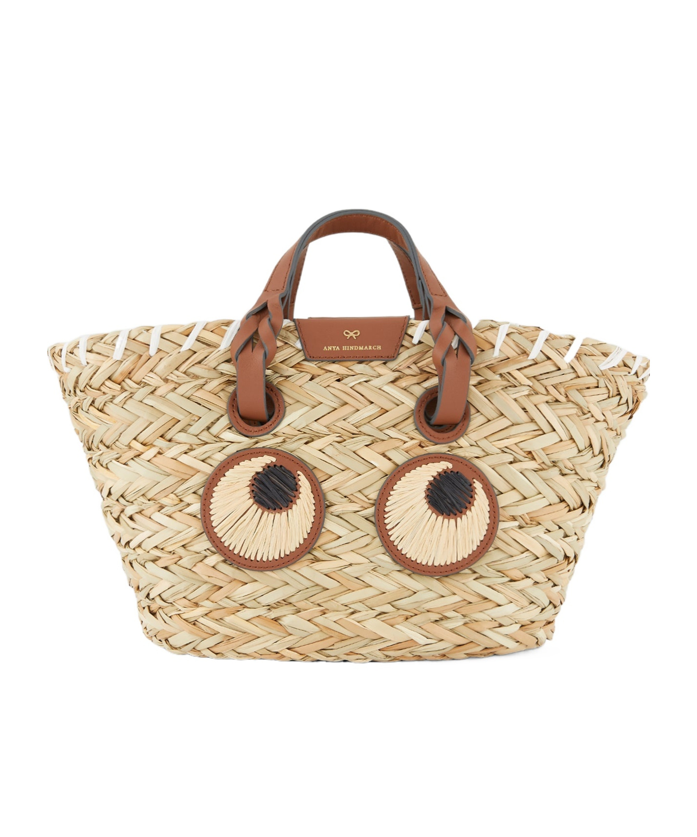 Anya Hindmarch Eyes Straw Tote Bag In Multi