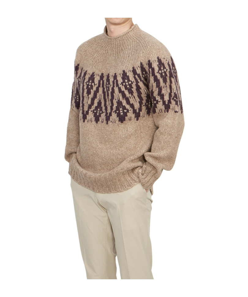 Lardini Long-sleeved Sweater In Nude