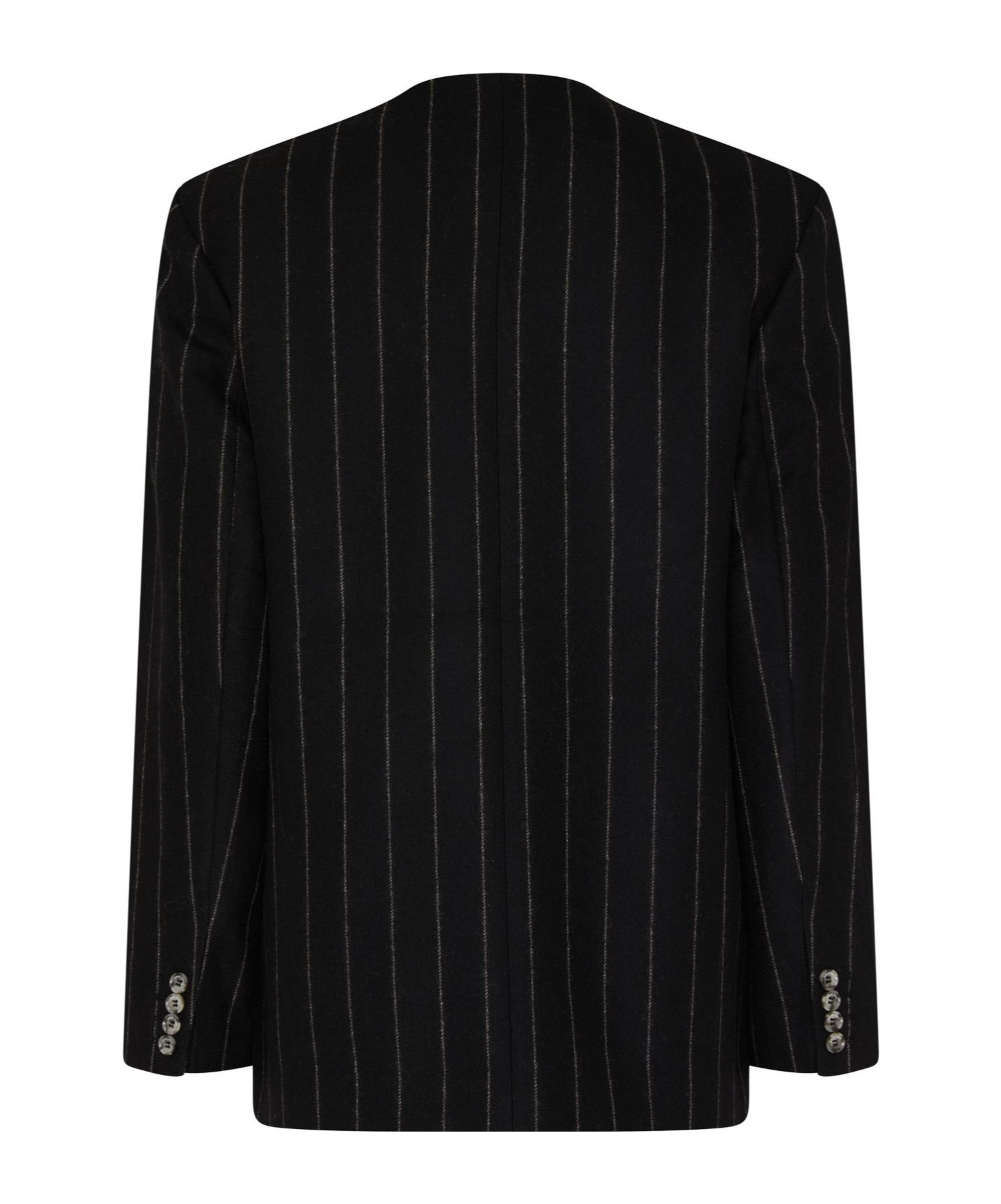 Shop Anine Bing Striped Blazer In Dark Gray