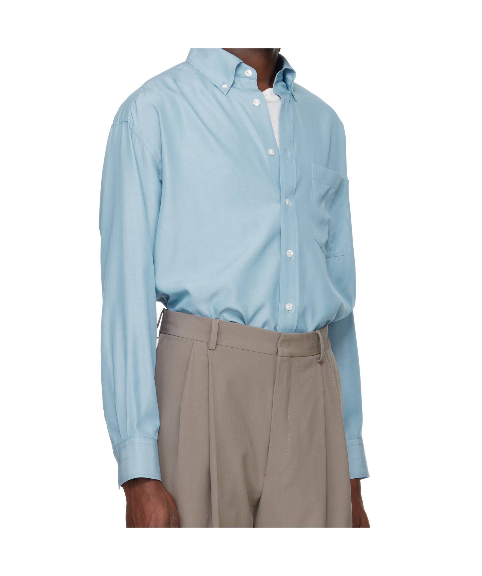 Auralee Long Sleeve Shirt In Blue