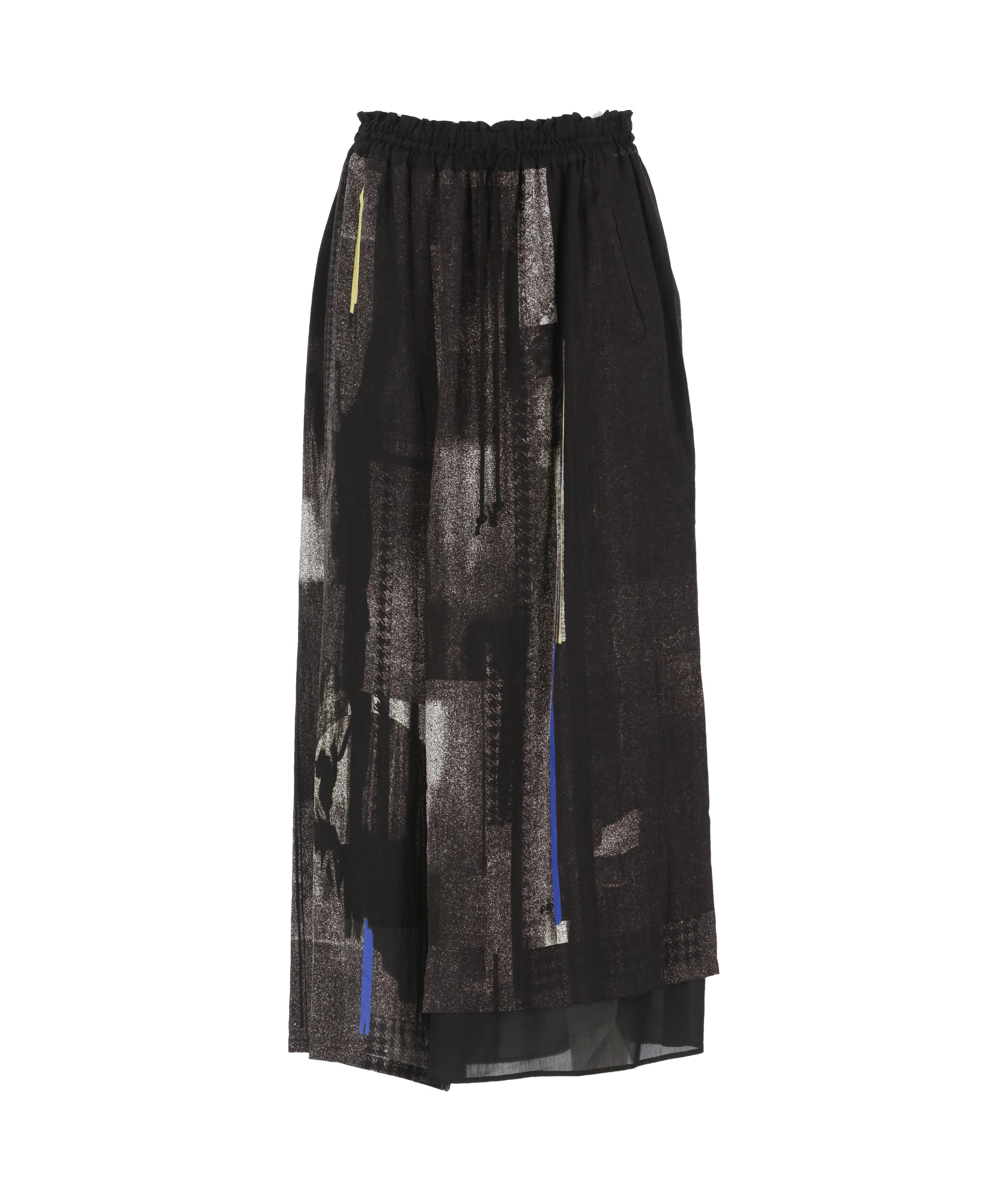 Y's Pants With Geometric Pattern In Black