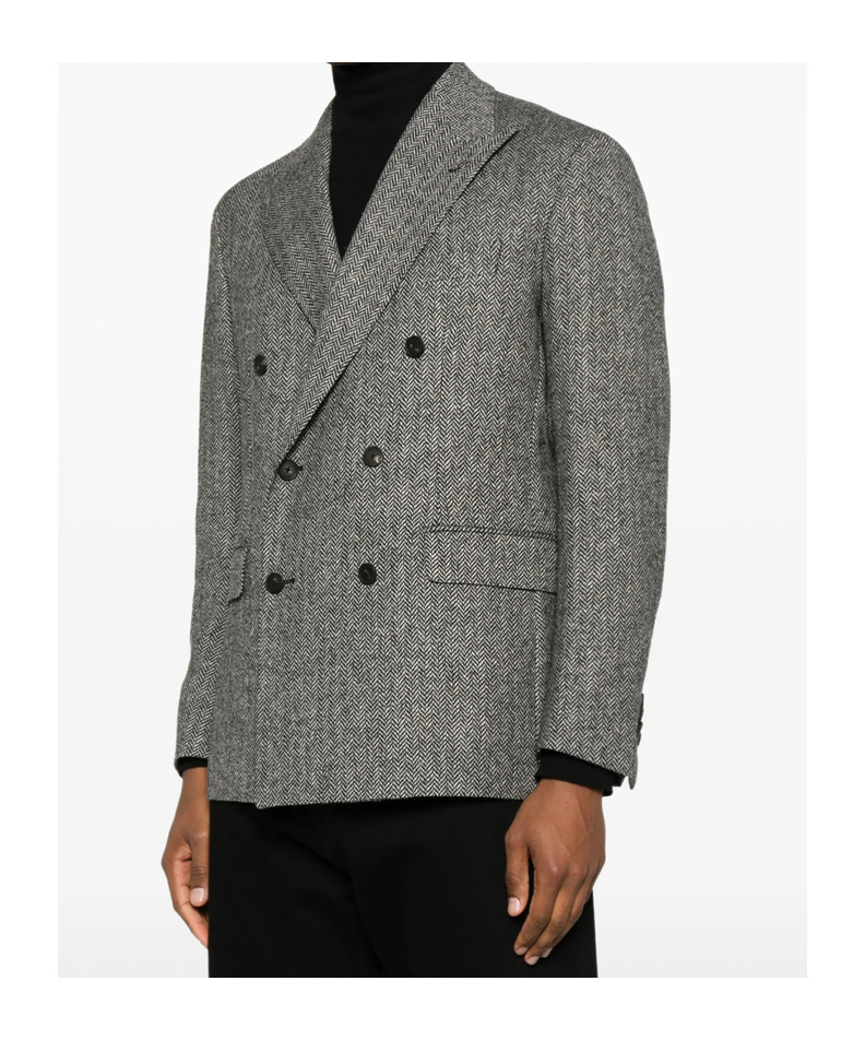 Tagliatore Double-breasted Blazer In Gray