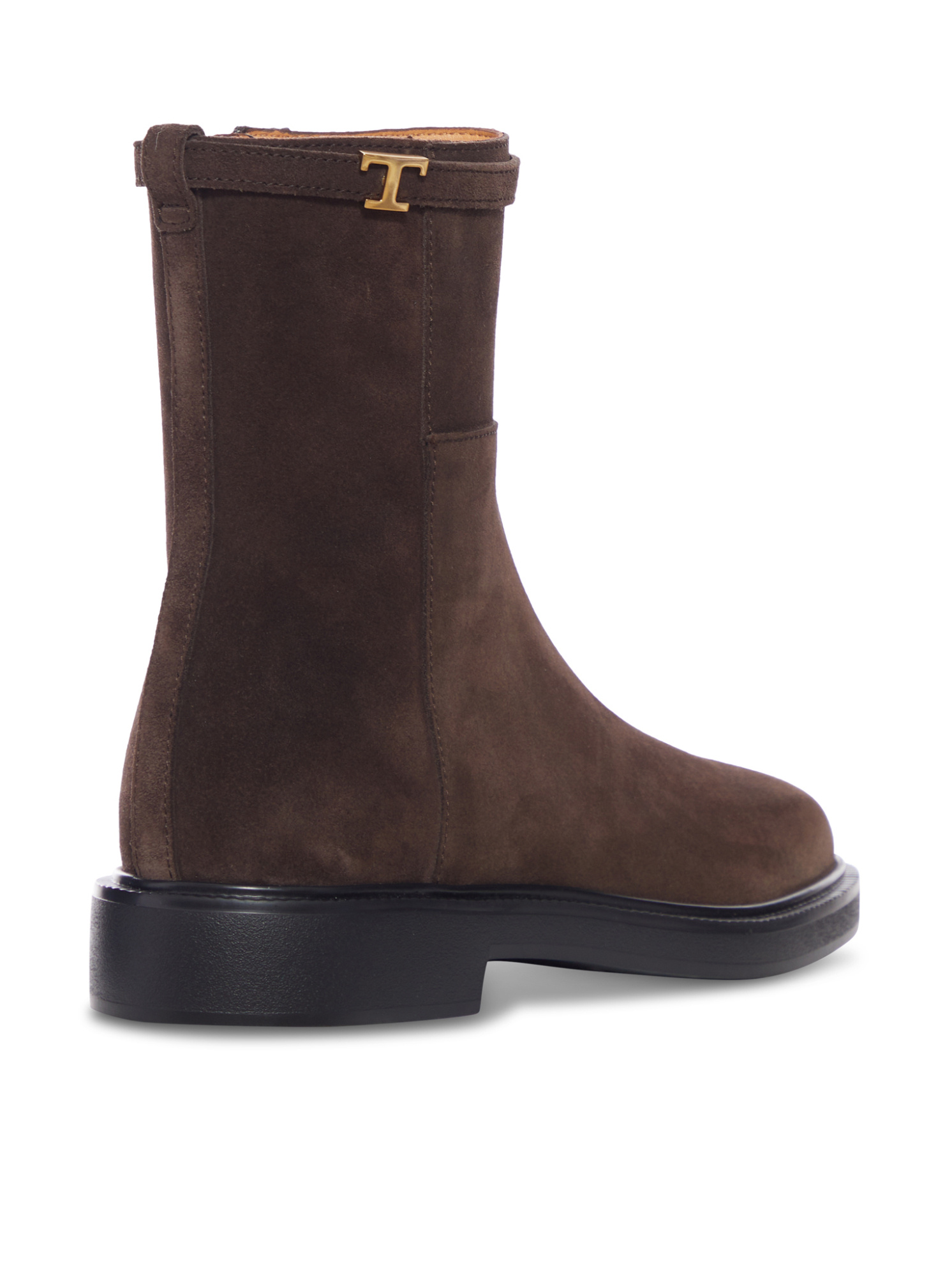 Tod's Round Toe Short Boots In Black