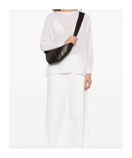 Fabiana Filippi Round-collar And Long-sleeved Sweater In White