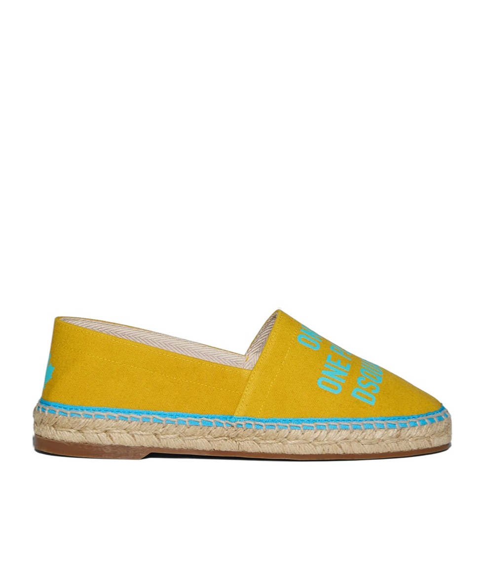 Dsquared2 One Life Organic Cotton Espadrilles In Yellow