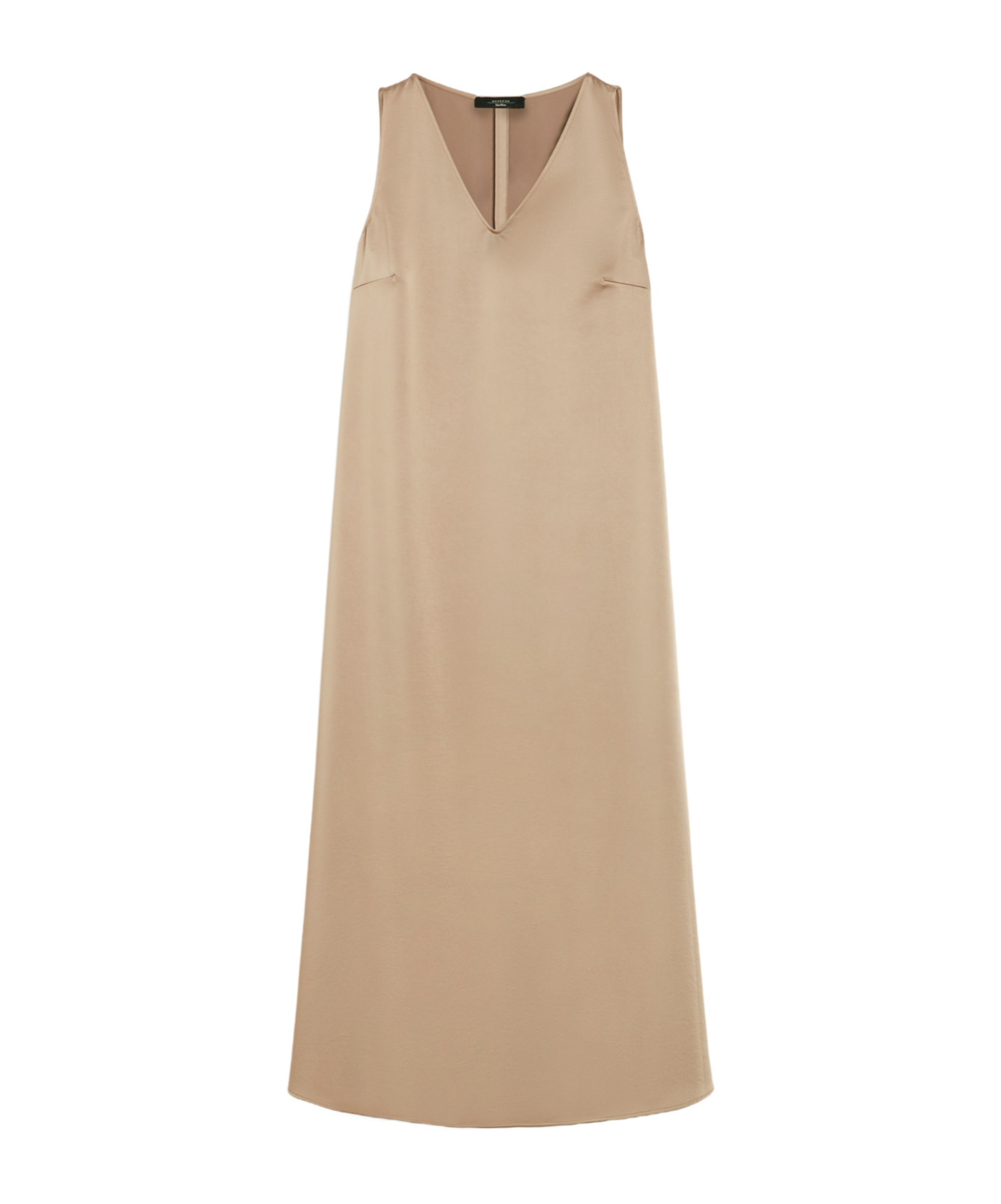 Weekend Max Mara Flowing Satin Dress In Brown