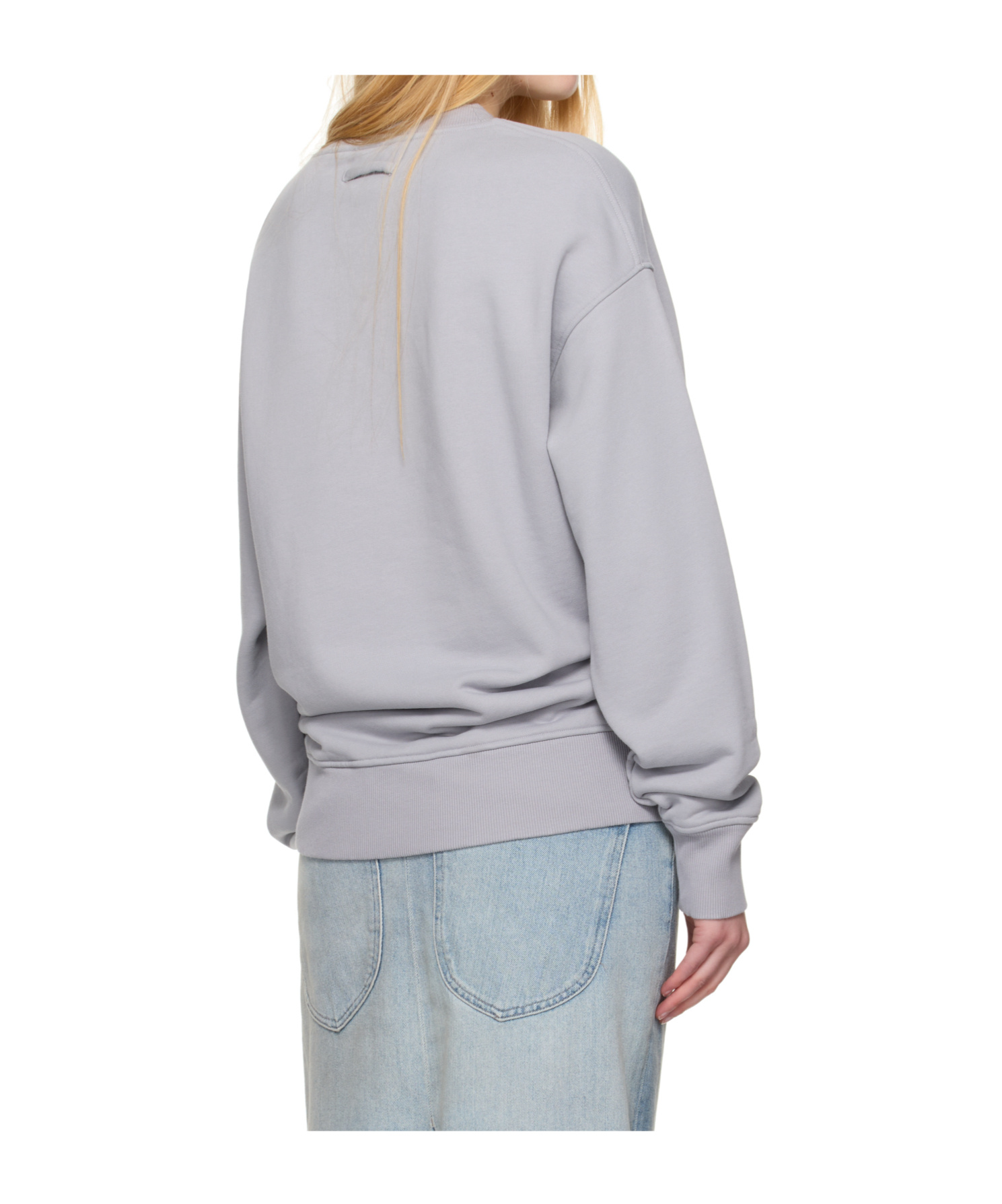 Jean Paul Gaultier Ssense Exclusive Gray Cotton Crew Printed Water Sweatshirt In Gray