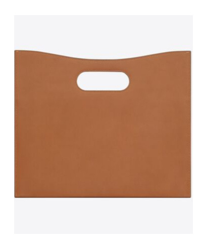 Saint Laurent Junon Leather Tote Bag In White
