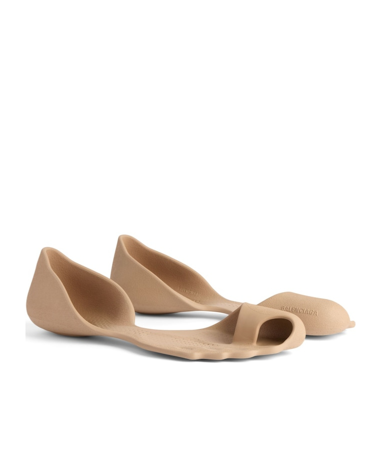 Balenciaga Flat Sole Open Toe Eva Zero Sneakers In Neutral