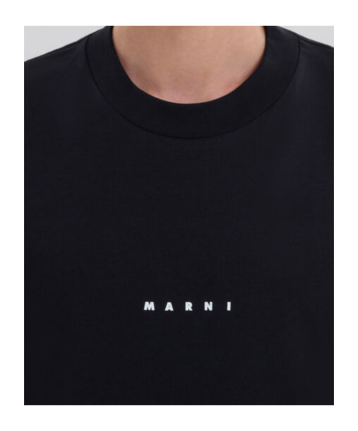 Marni Crew Neck Short Sleeves In Black