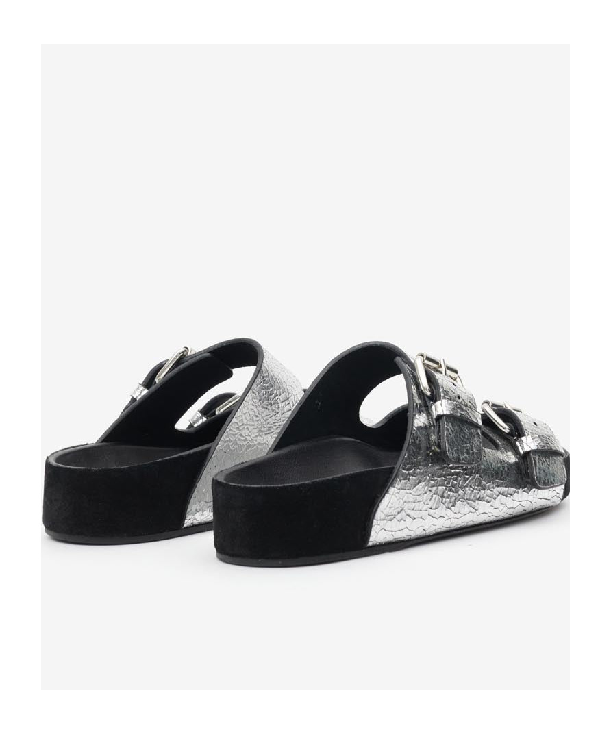 Isabel Marant Lennyo Leather Sandals In Black