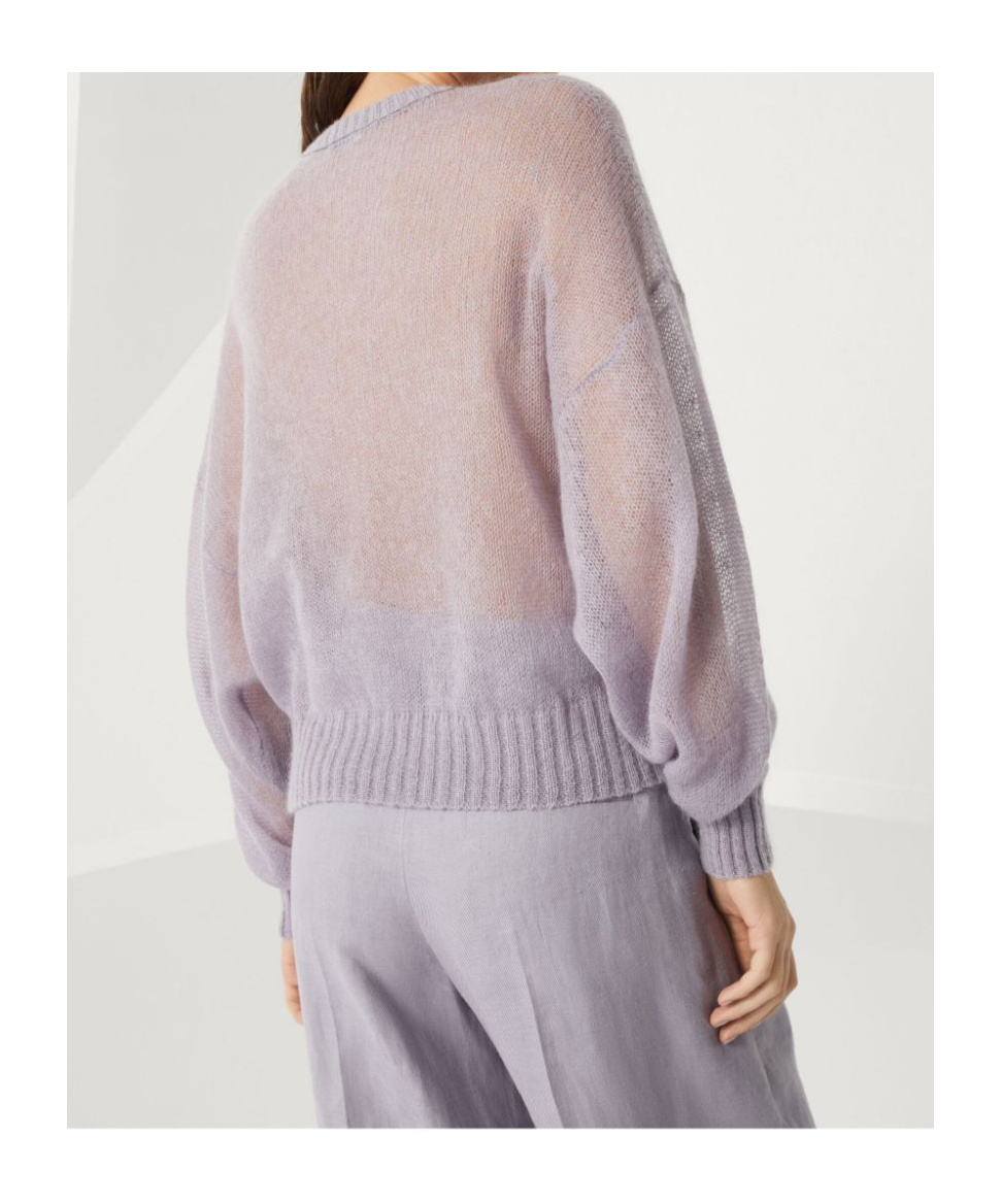 Brunello Cucinelli Monili-embellished Sweater In Gray
