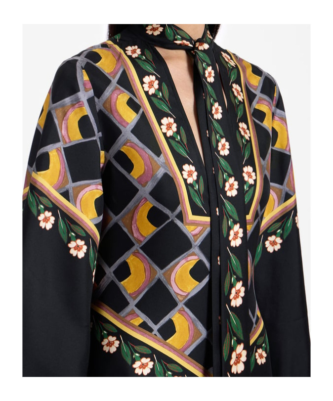 La Doublej Magnifico Silk Dress In Green