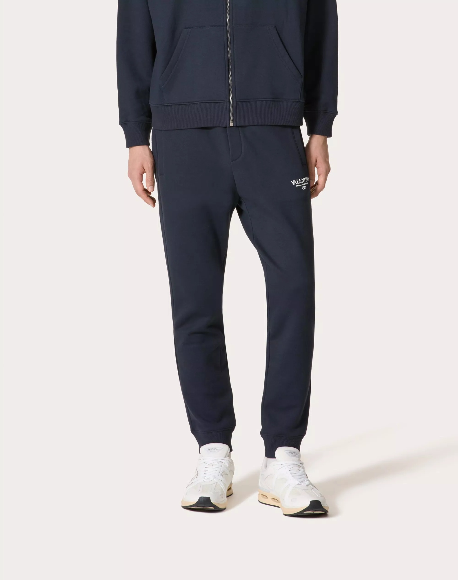 Valentino Logo-print Drawstring Track Pants In Black