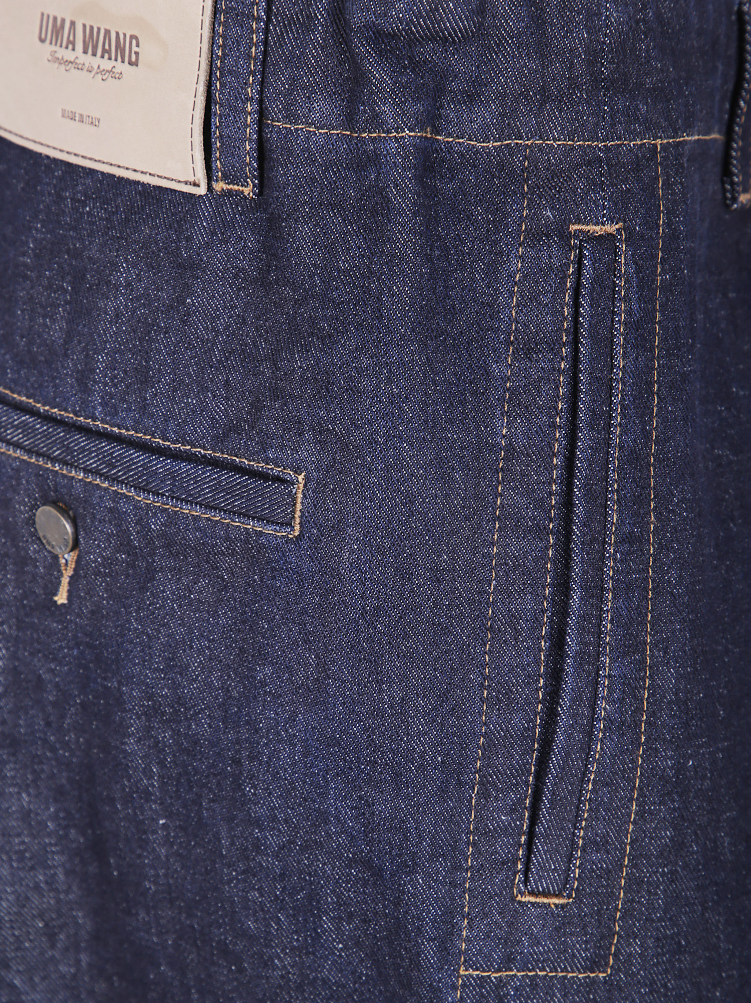 Uma Wang Drawstring Waist Trousers With Pockets And Loops In Blue