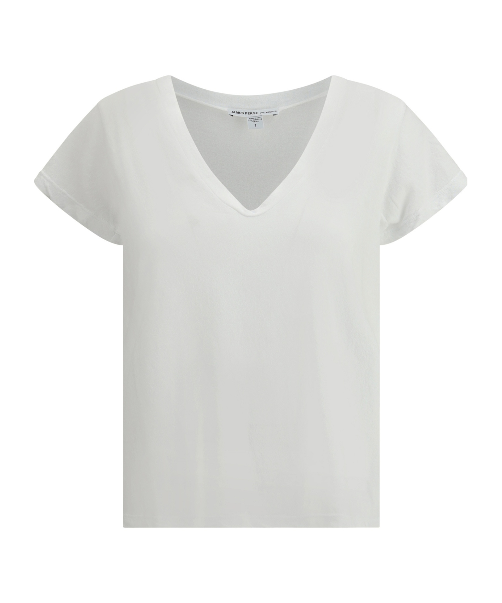 James Perse V-neck Short-sleeved T-shirt In White